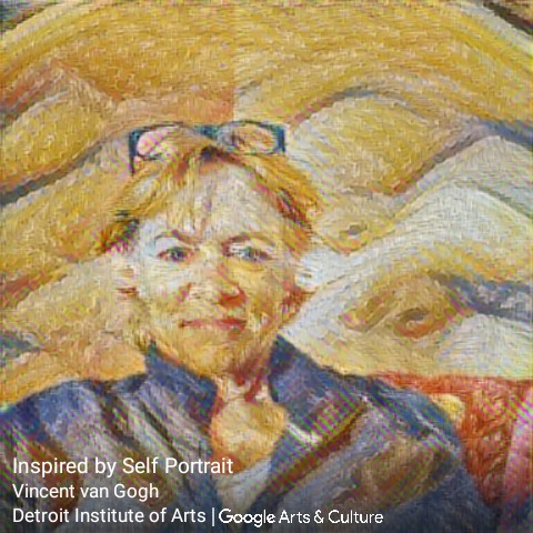 Inspired by self portrait of margie.merc van gogh style - Detroit Institute of Arts